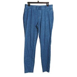 Isaac Mizrahi Pull On Jeans Womens 12 Medium Wash High Rise Skinny Stretch